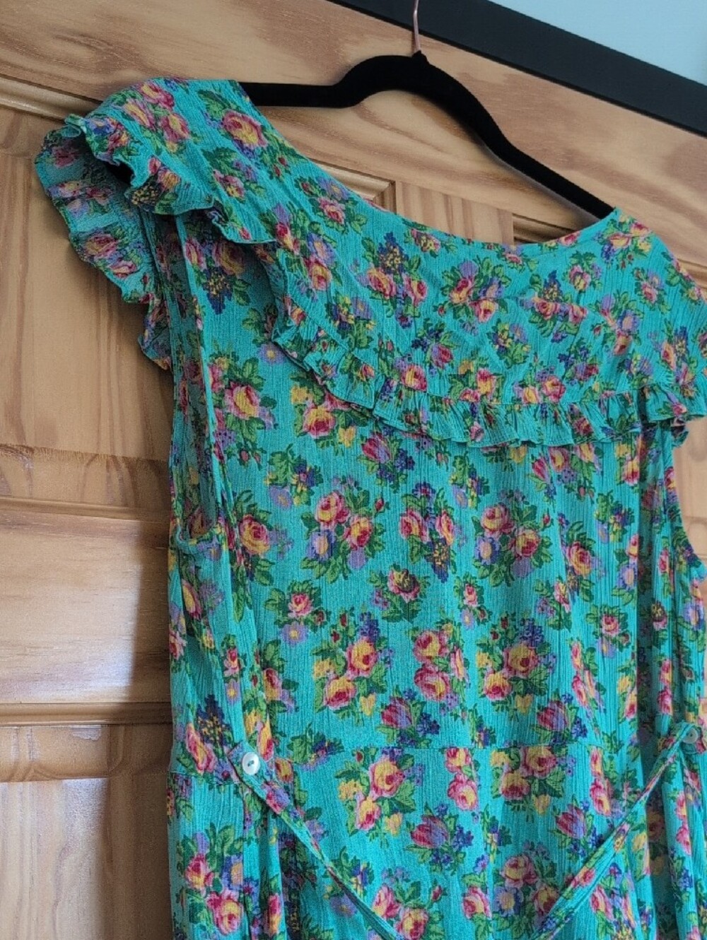 NWT April Cornell Mint Floral Dress with Multicolor Blooms - Picture 7 of 11